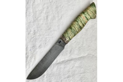 84.Р-Ніж "Мисливський" №3  Дамаська сталь.